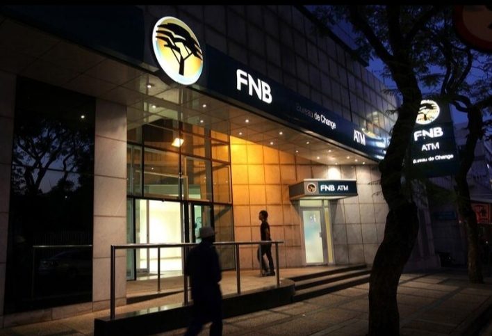 The Photo Shows Night View of the Bank